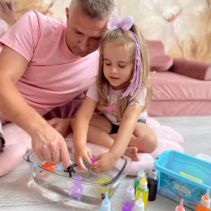 Mega KIT per creare folletti d'acqua – 16 colori in totale: 8 normali + 8 con glitter (dai 2 anni in su)