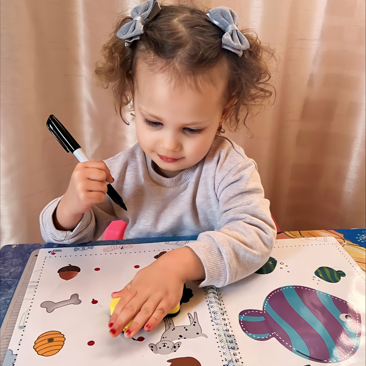 Super pacchetto SMART KID – 3x quaderni cancellabili per imparare a scrivere, riutilizzabili (Totale 192 pagine, 2–6 anni)