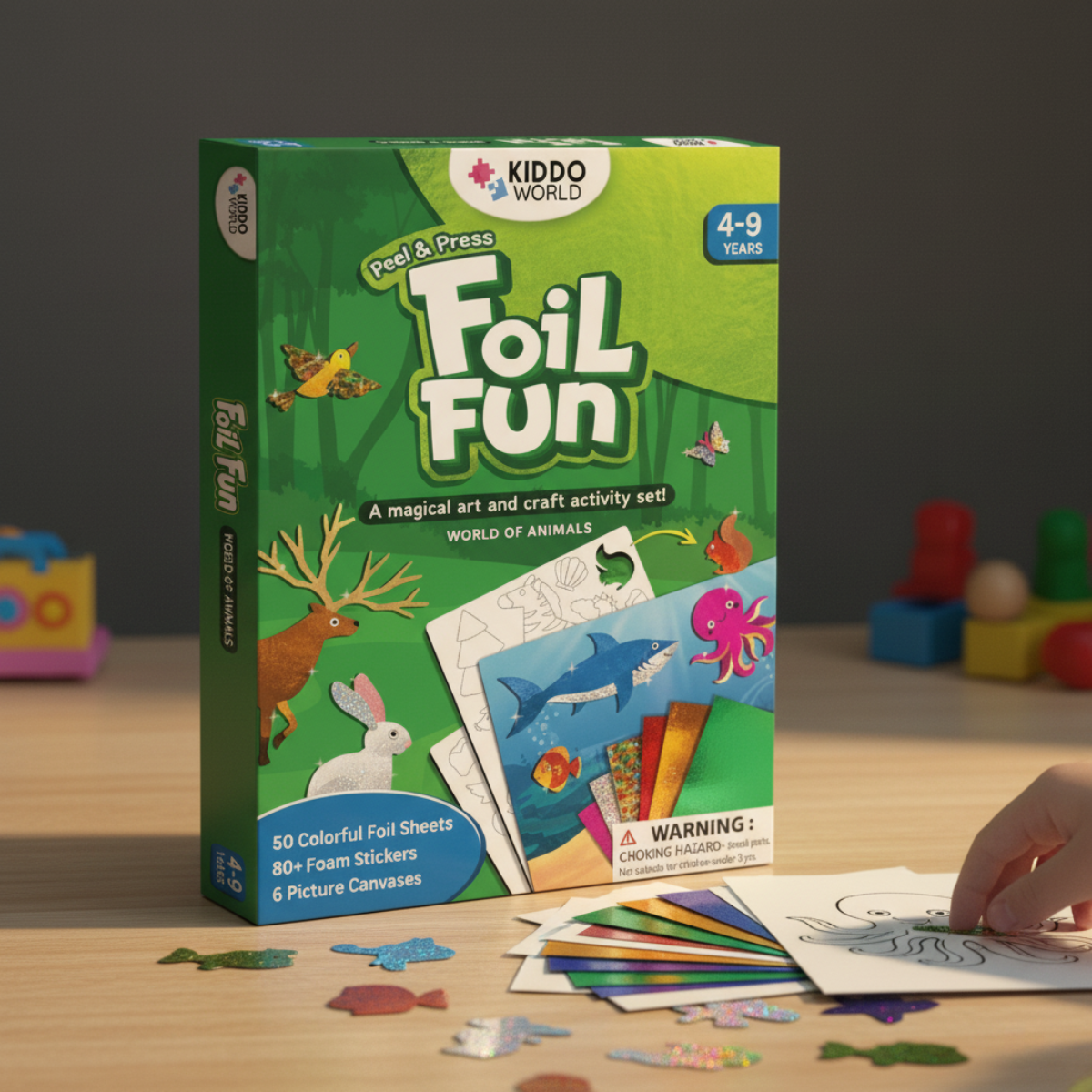 Foil Fun | Crea animaletti con foglietti luminosi senza disordine – per bambini dai 3+ anni in su