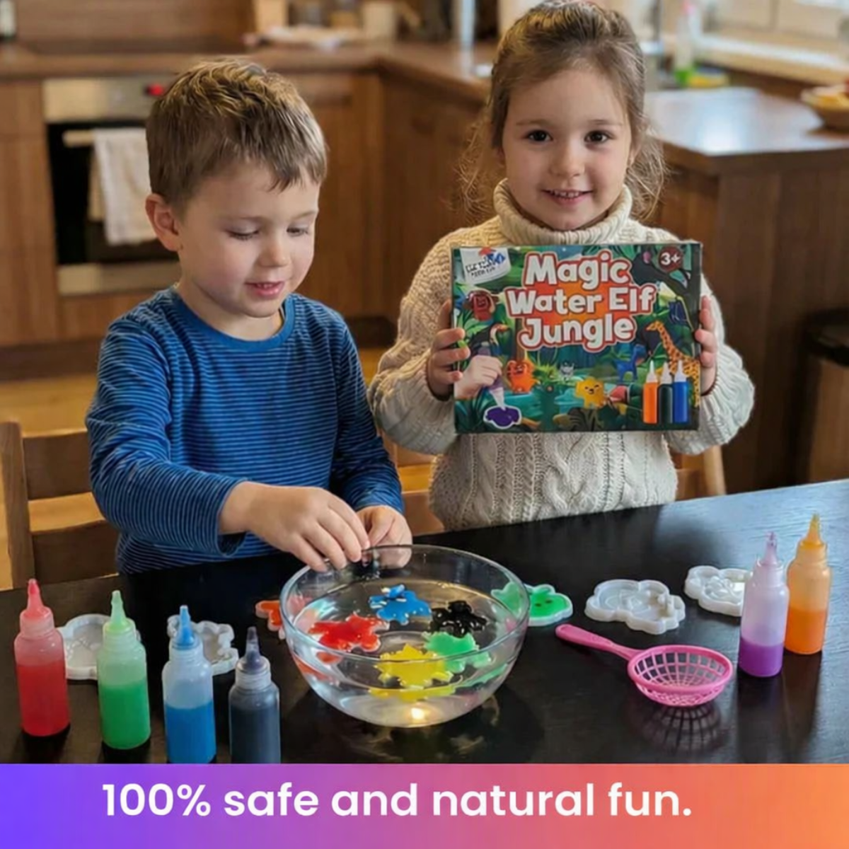 Folletti d'Acqua Magici, Animali della Giungla, 8 colori + 8 formine