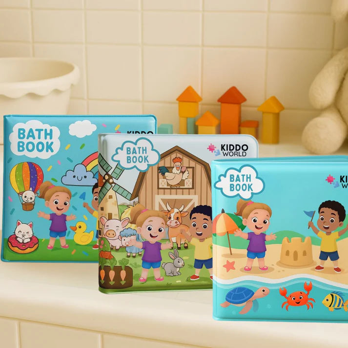Super set con 3 libri da colorare ad acqua, riutilizzabili (Totale 24 pagine, 6–24 mesi)
