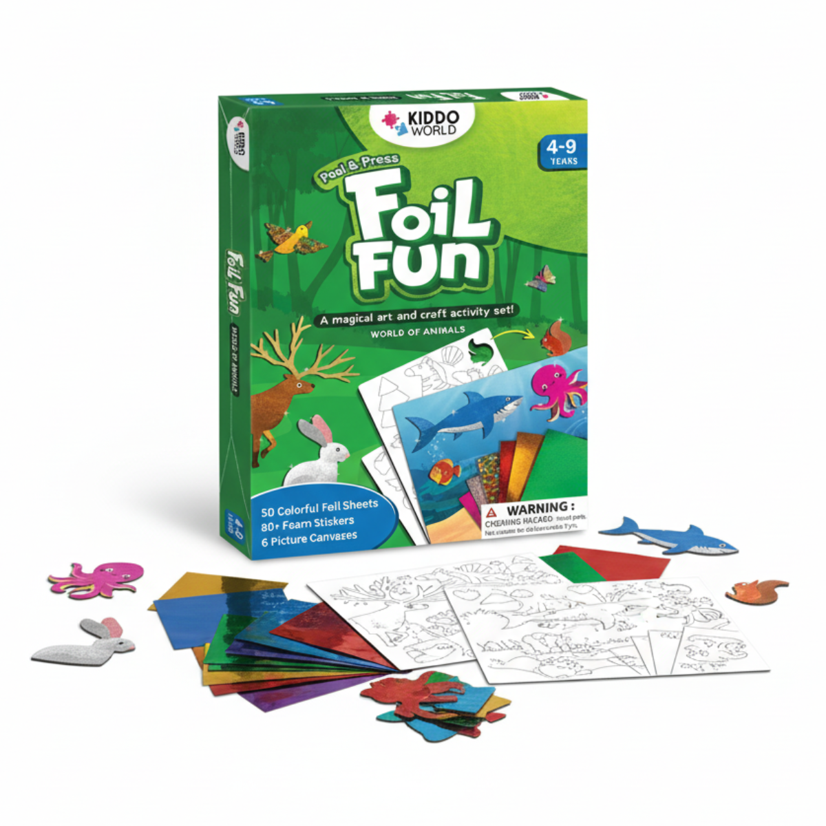 Foil Fun | Crea animaletti con foglietti luminosi senza disordine – per bambini dai 3+ anni in su