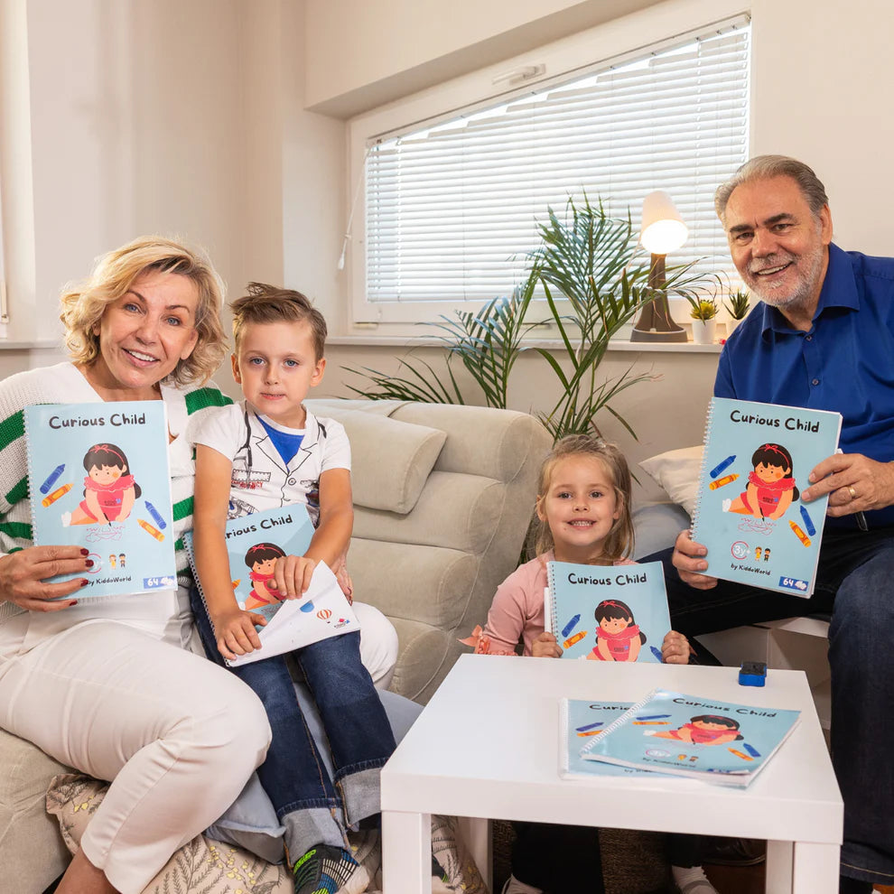 Curious Child – Quaderno scrivi e cancella per imparare a scrivere, riutilizzabile (64 pagine, 3-6 anni)