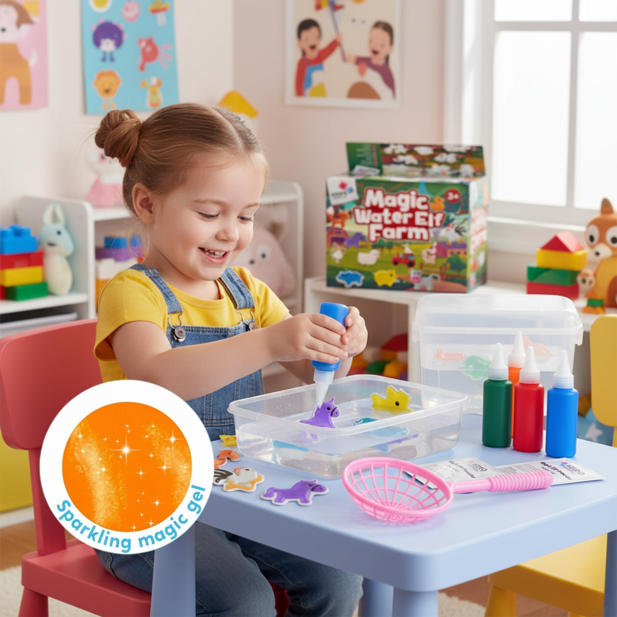 Folletti magici dell’acqua – Fattoria | 4, 8 o 12 colori, per bambini dai 2+ anni