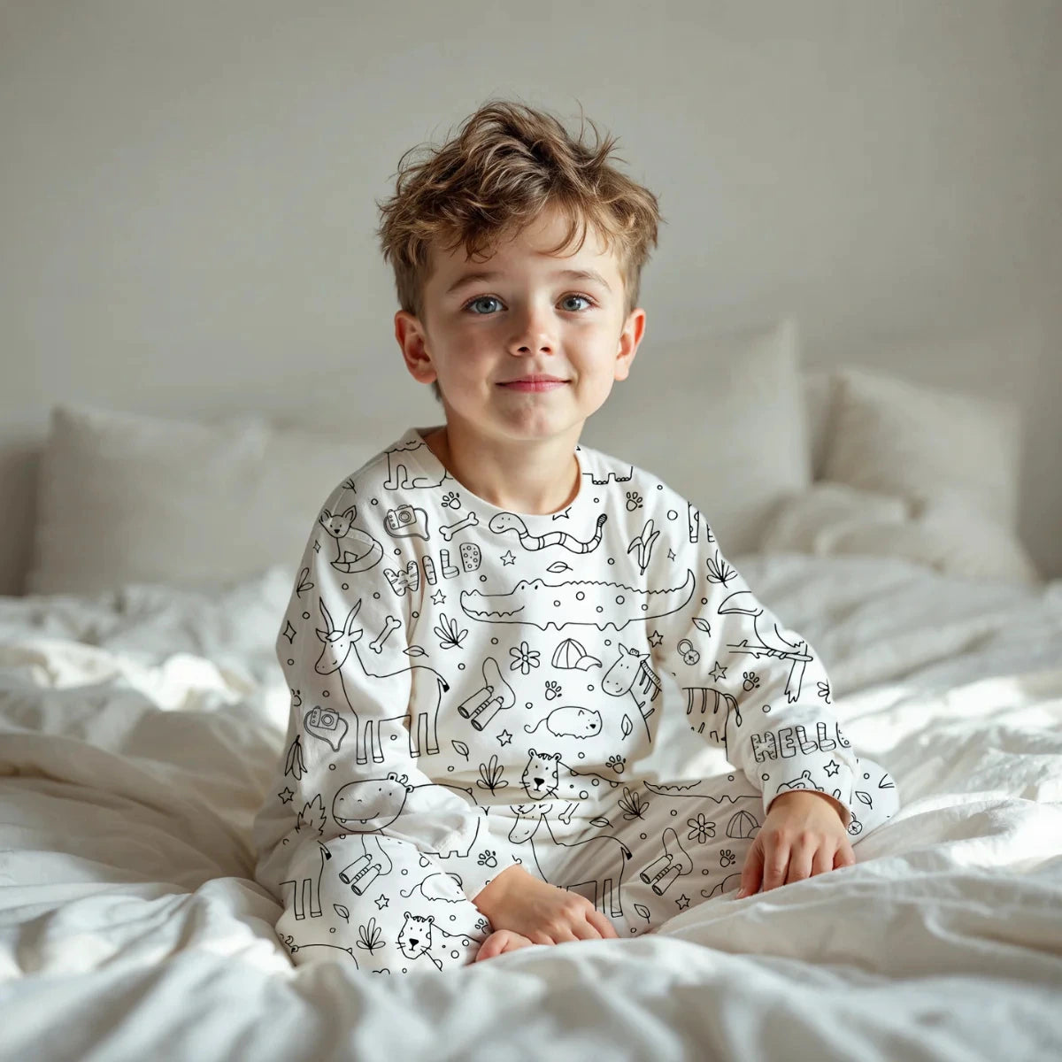 Pigiama per bambini "Colorami" – Animali Safari (dai 4 anni)