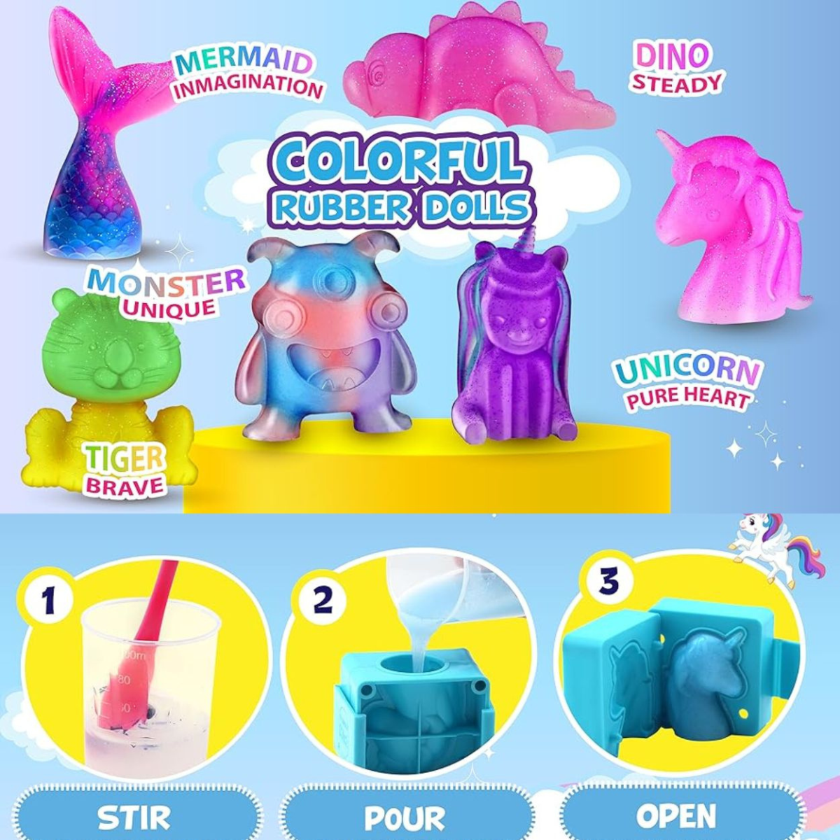 Set creativo fai-da-te Squishy figurine (6+ anni)