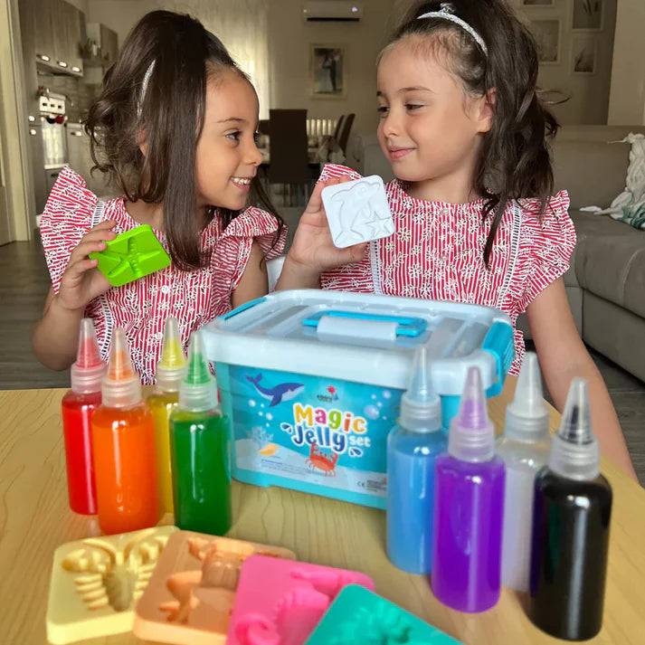 Mega KIT per creare folletti d'acqua – 16 colori in totale: 8 normali + 8 con glitter (dai 2 anni in su)