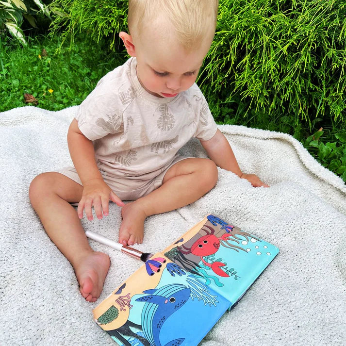 Set Il mio mondo degli animali – 3 libri da colorare ad acqua, riutilizzabili (Totale 24 pagine, 6–24 mesi)