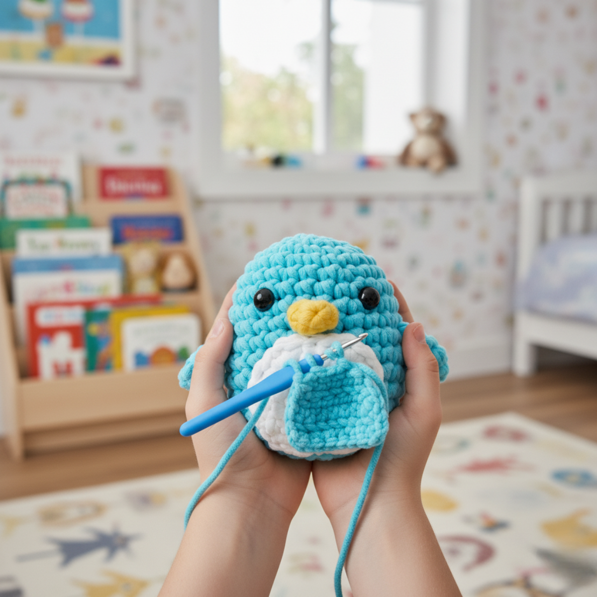 Splendido kit per il uncinetto per principianti | Pingvin Oli per piccoli e grandi creativi, per bambini dai 8+ anni