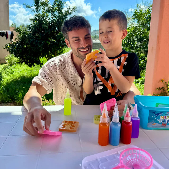 Mega KIT per creare folletti d'acqua – 16 colori in totale: 8 normali + 8 con glitter (dai 2 anni in su)