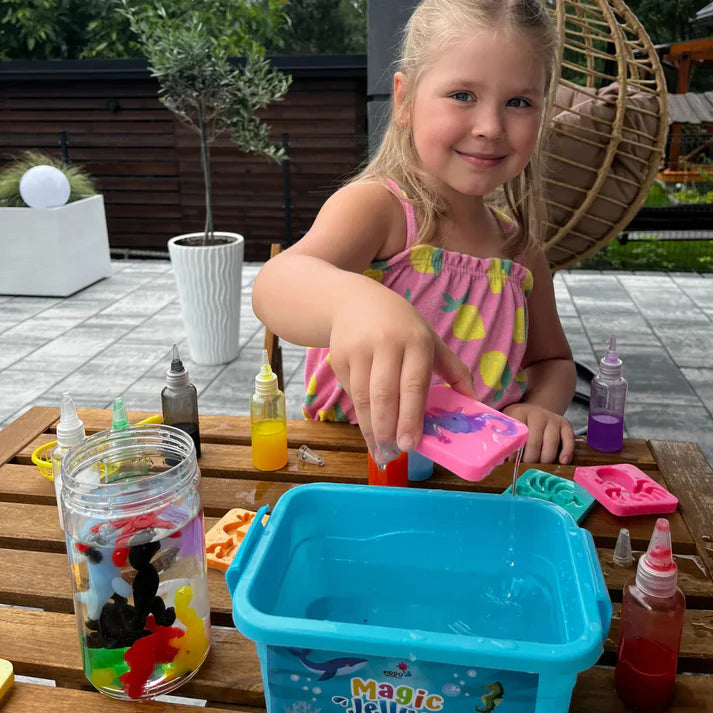 Mega KIT per creare folletti d'acqua – 16 colori in totale: 8 normali + 8 con glitter (dai 2 anni in su)