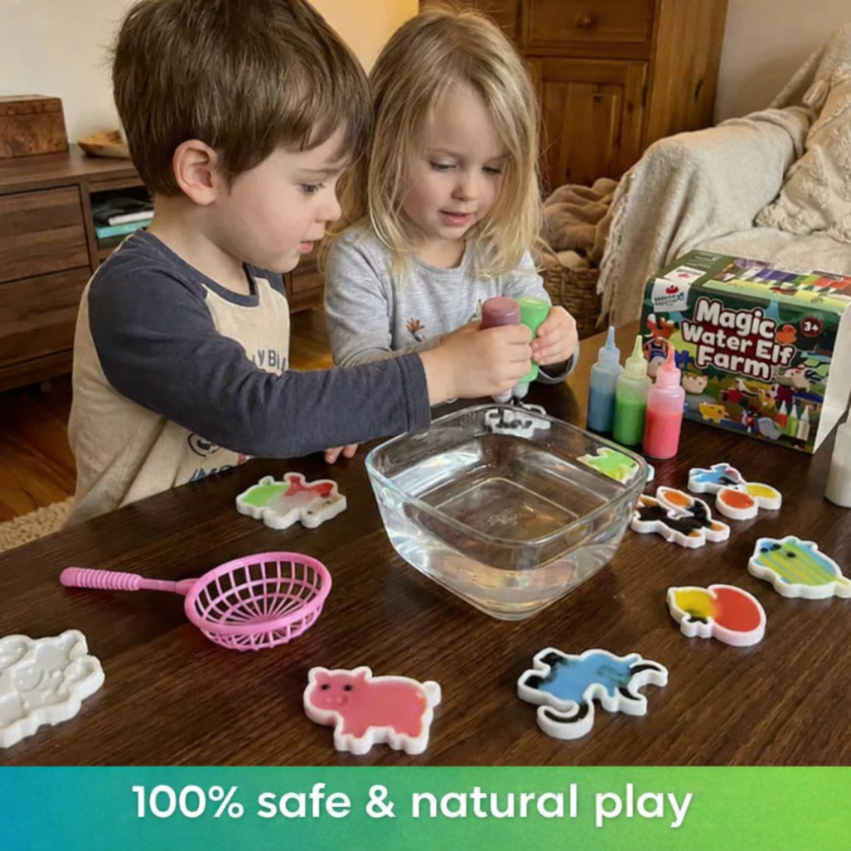 Folletti d'Acqua Magici, Animali della Fattoria, 8 colori + 8 formine