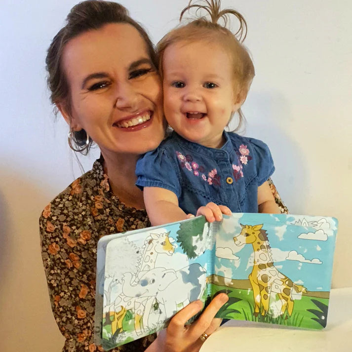 Set Il mio mondo degli animali – 3 libri da colorare ad acqua, riutilizzabili (Totale 24 pagine, 6–24 mesi)