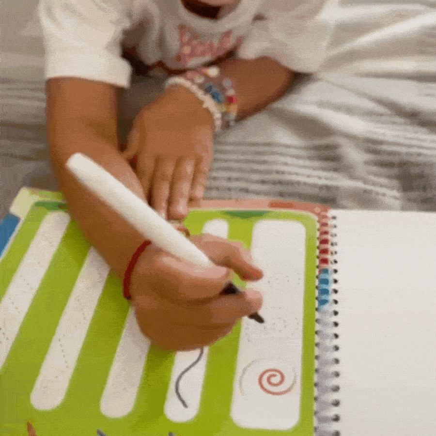 Curious Child Colours – Quaderno per imparare a scrivere, cancellabile e riutilizzabile (64 pagine, 2–5 anni)