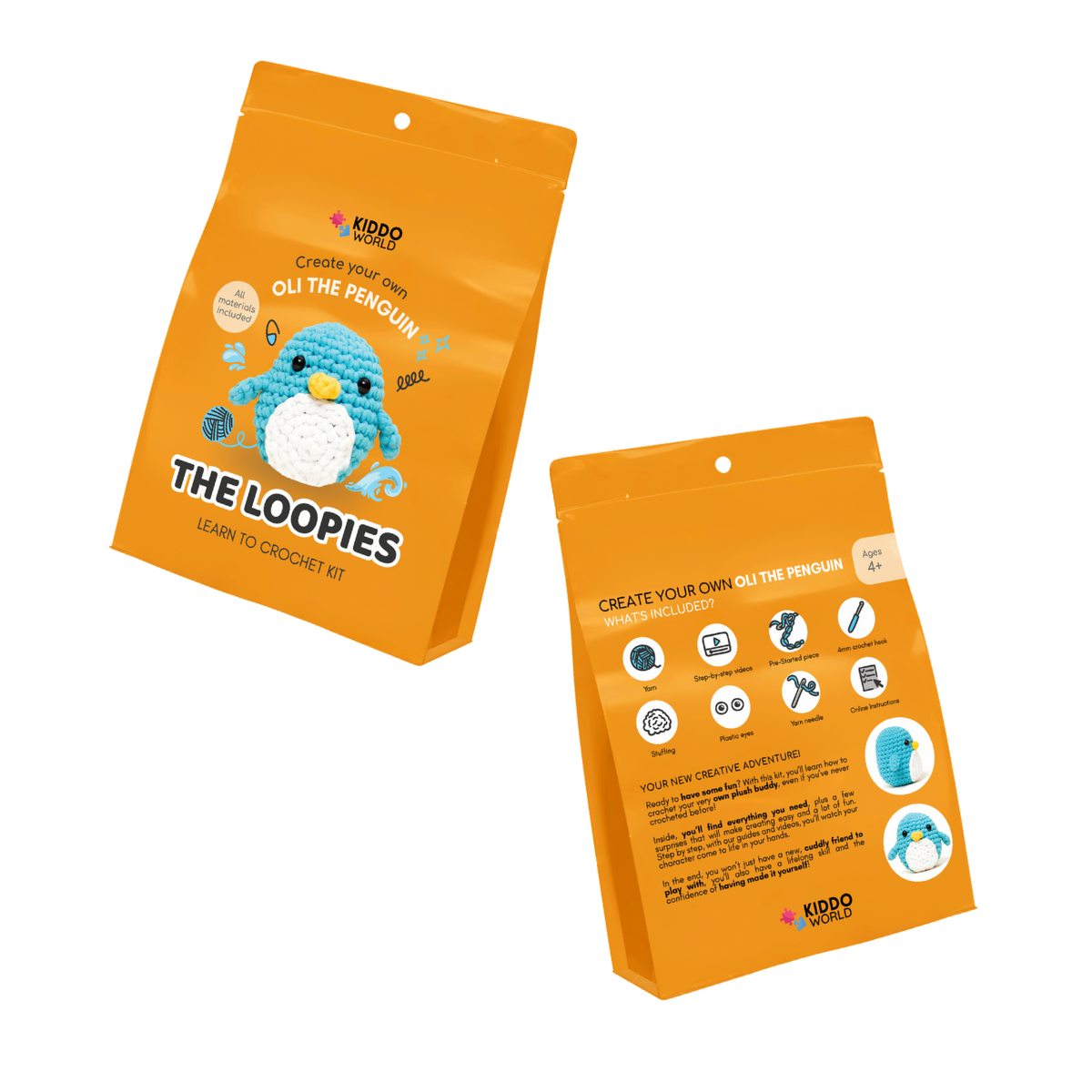 Kit di uncinetto per principianti | Pinguino Oli | per bambini (10+) e adulti