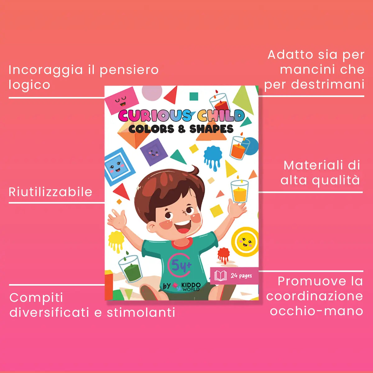 Curious Child: Quaderno Montessori di colori e forme (5+ anni)