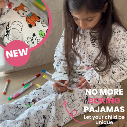Pigiama per bambini due pezzi - Colorami! 🦊🌲 Animali del Bosco