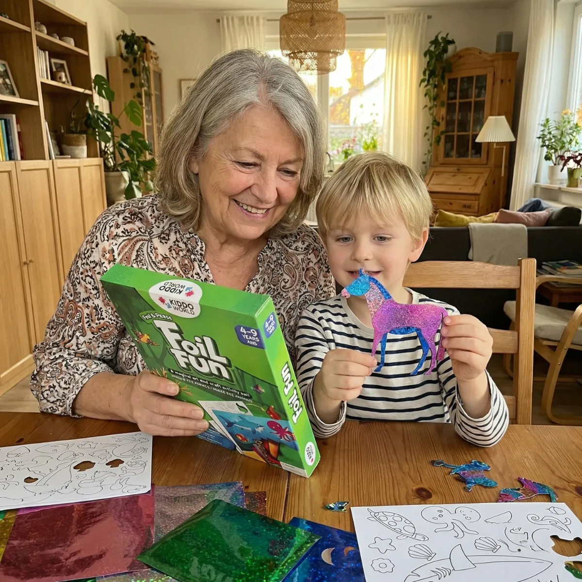 Foil Fun: Mondo degli Animali – Crea animali scintillanti in pochi passaggi! (4+ anni)