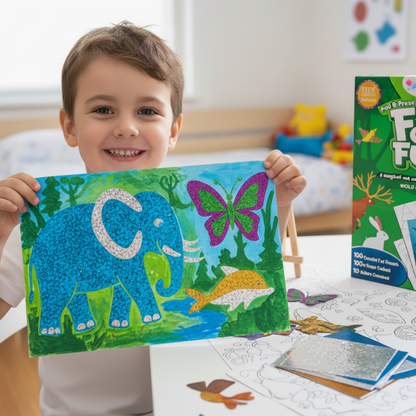 Foil Fun | Crea animaletti con foglietti luminosi senza disordine – per bambini dai 3+ anni in su