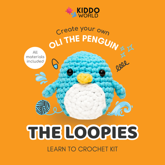 Kit di uncinetto per principianti | Pinguino Oli | per bambini (10+) e adulti