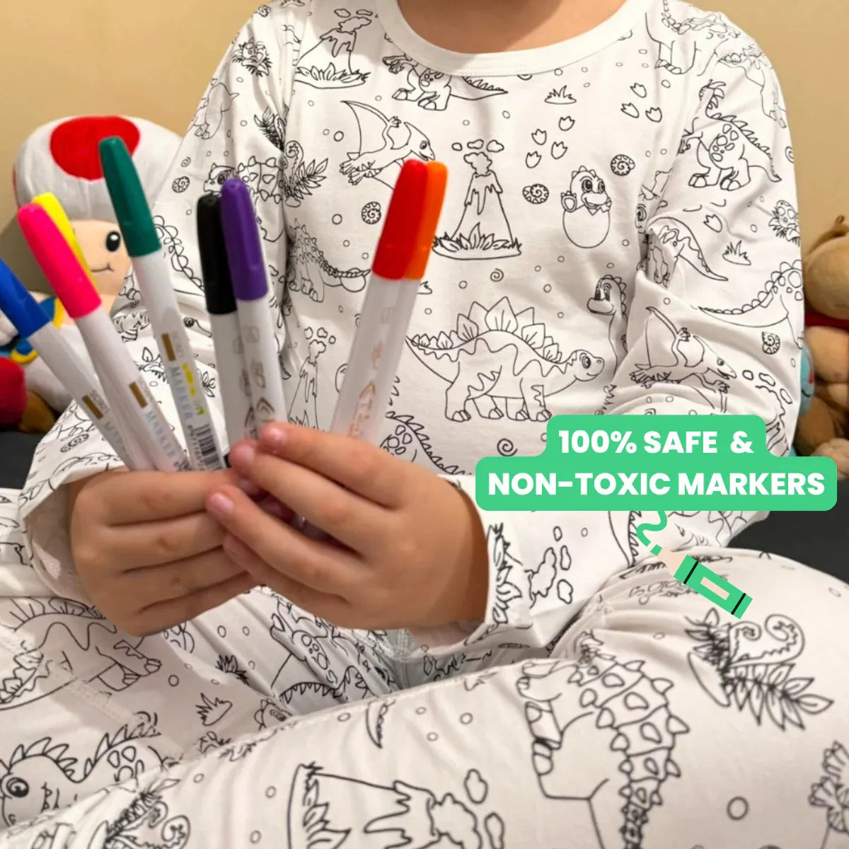 Pigiama Bambini a Due Pezzi "Colorami – Dinosauri" (4+ anni)