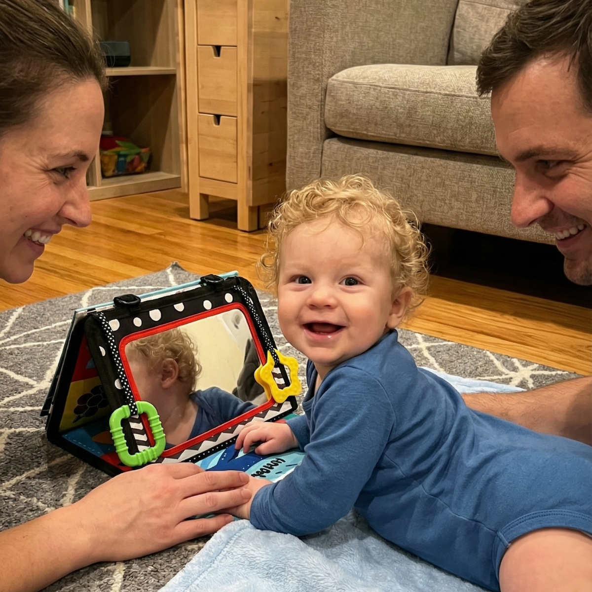 Giocattolo Sensoriale per il Tummy Time con Suono | 0-12 mesi