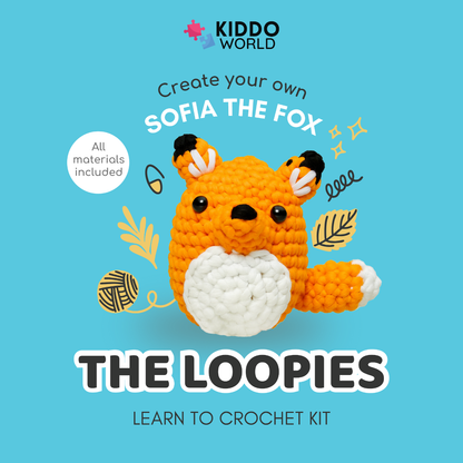 Splendido kit per uncinetto per principianti | Volpe Sofia per piccoli e grandi creativi, per bambini dai 8+ anni
