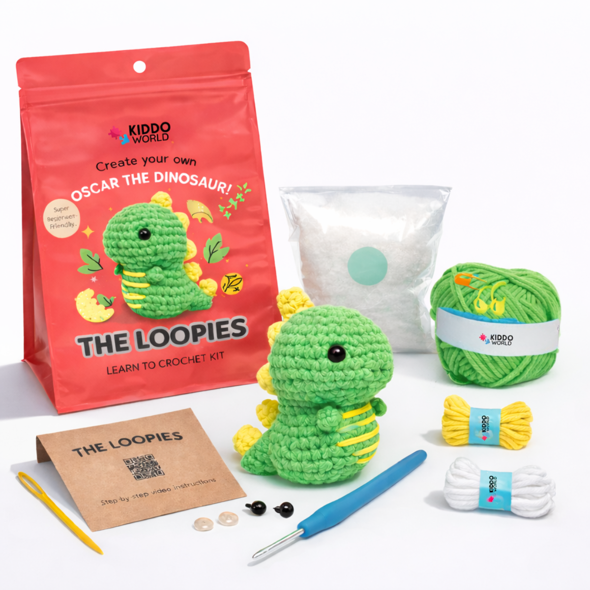 Oscar the Dinosaur | Kit all’uncinetto per principianti