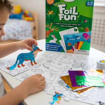 Foil Fun | Crea animaletti con foglietti luminosi senza disordine – per bambini dai 3+ anni in su