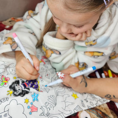 Pigiama Bambina Due Pezzi “Colorami” – Principesse e Unicorni (4+ anni)
