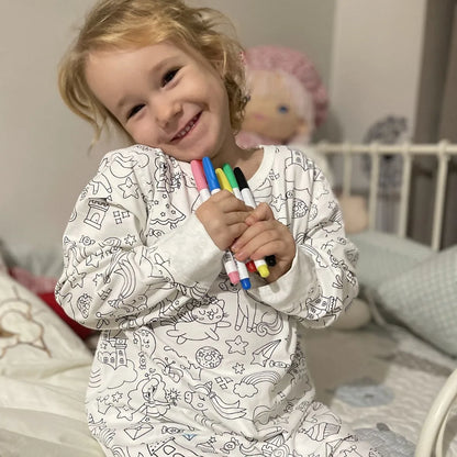 Pigiama Bambina Due Pezzi “Colorami” – Principesse e Unicorni (4+ anni)