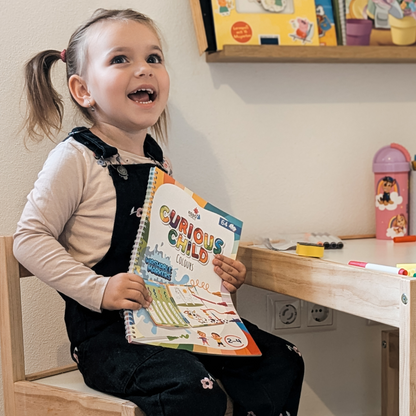 Curious Child Colours – Quaderno per imparare a scrivere, cancellabile e riutilizzabile (64 pagine, 2–5 anni)