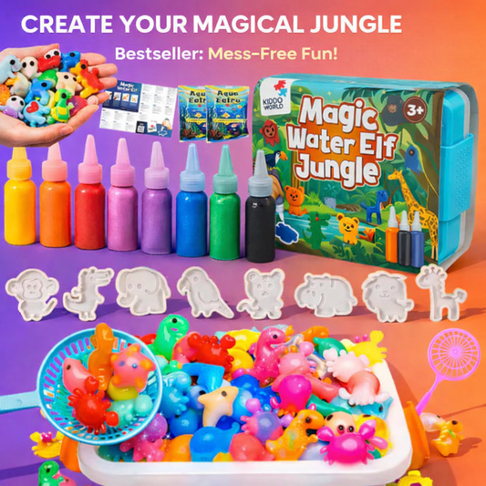 Folletti d'Acqua Magici, Animali della Giungla, 8 colori + 8 formine