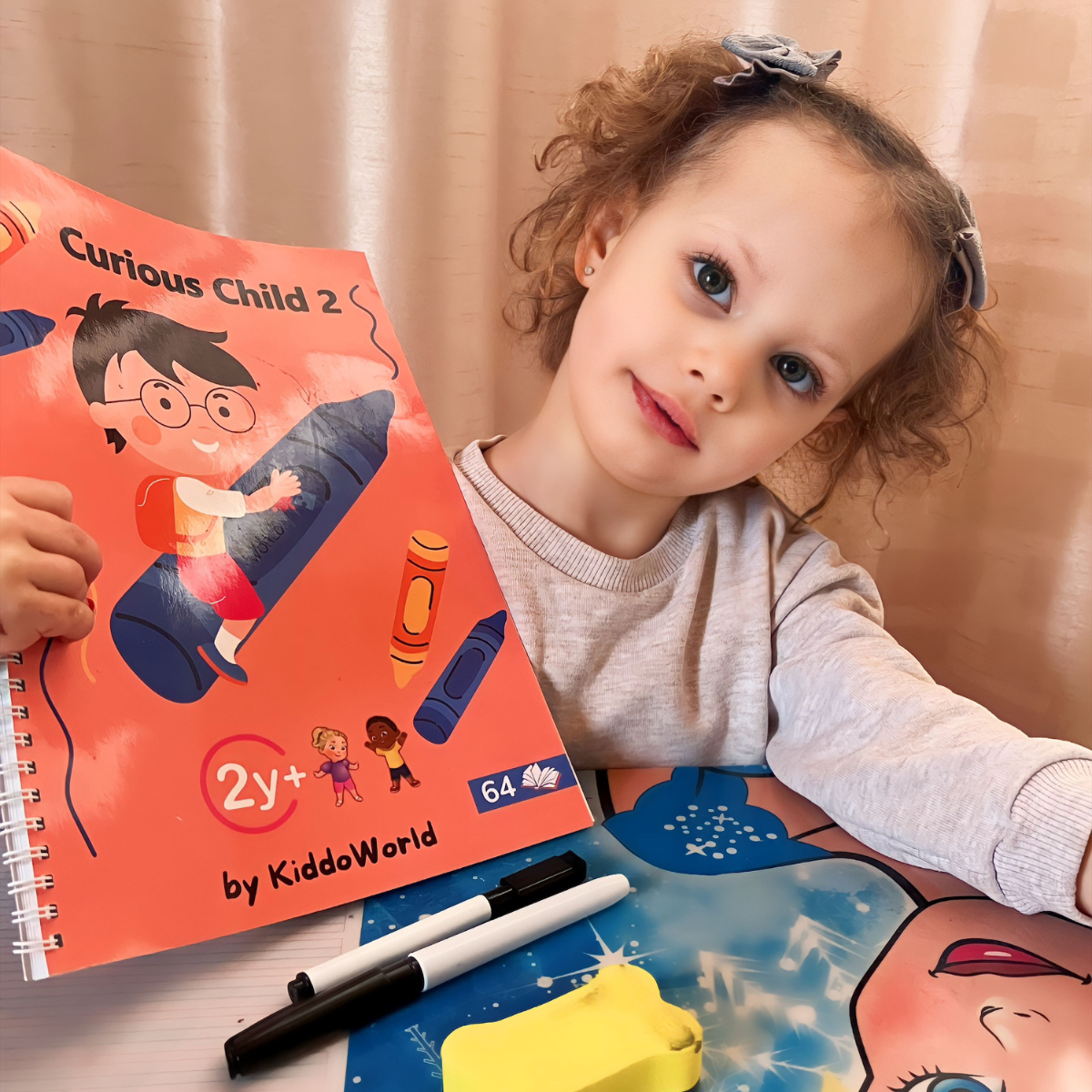 Super pacchetto SMART KID – 3x quaderni cancellabili per imparare a scrivere, riutilizzabili (Totale 192 pagine, 2–6 anni)