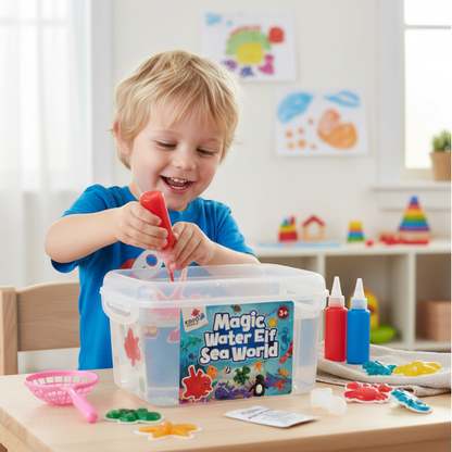 Folletto d’acqua magico – Mondo marino | 4, 8 o 12 colori, per bambini dai 2+ anni