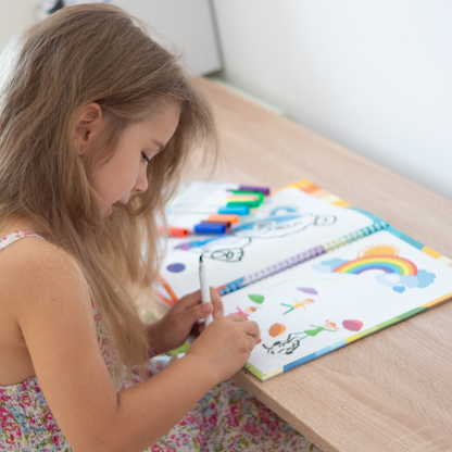 Curious Child Colours – Quaderno per imparare a scrivere, cancellabile e riutilizzabile (64 pagine, 2–5 anni)