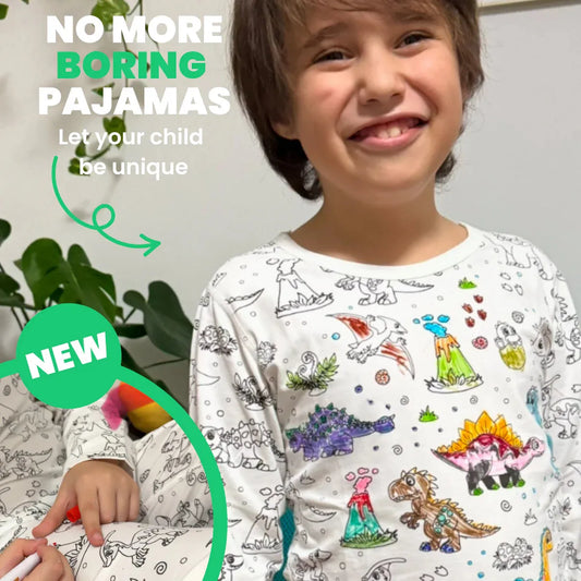 Pigiama Bambini a Due Pezzi "Colorami – Dinosauri" (4+ anni)