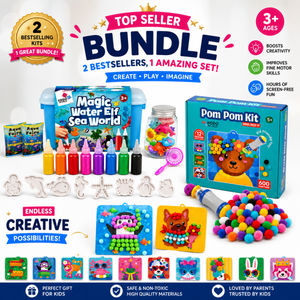 PACCHETTO TOPSELLER: Magic Water Squishies & Pom Pom Kit