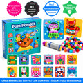 Pom Pom Kit – Crea soffici animali 3D senza colla e senza disordine! (5+ anni)