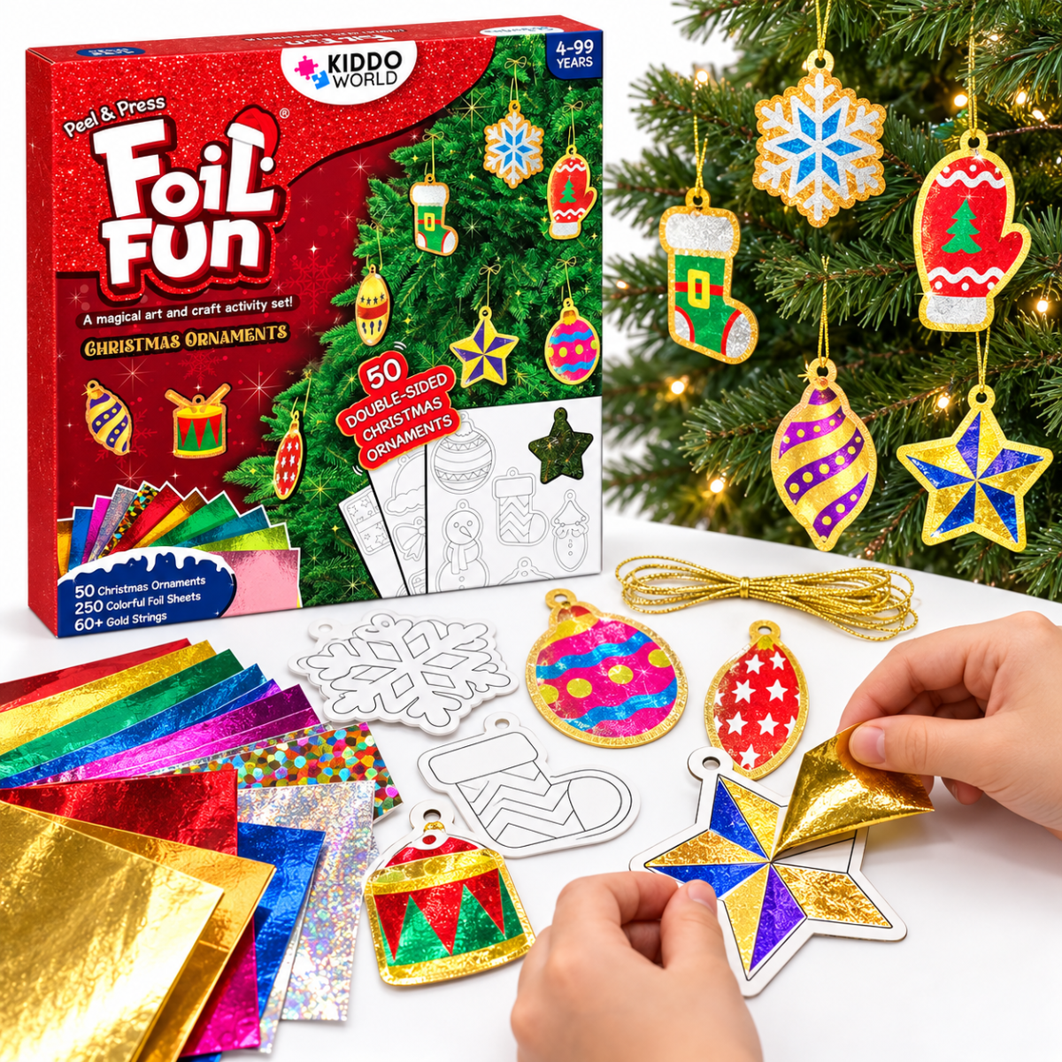 Decorazioni Magiche Brillanti per l’albero di Natale, le finestre o le pareti (4+ anni)