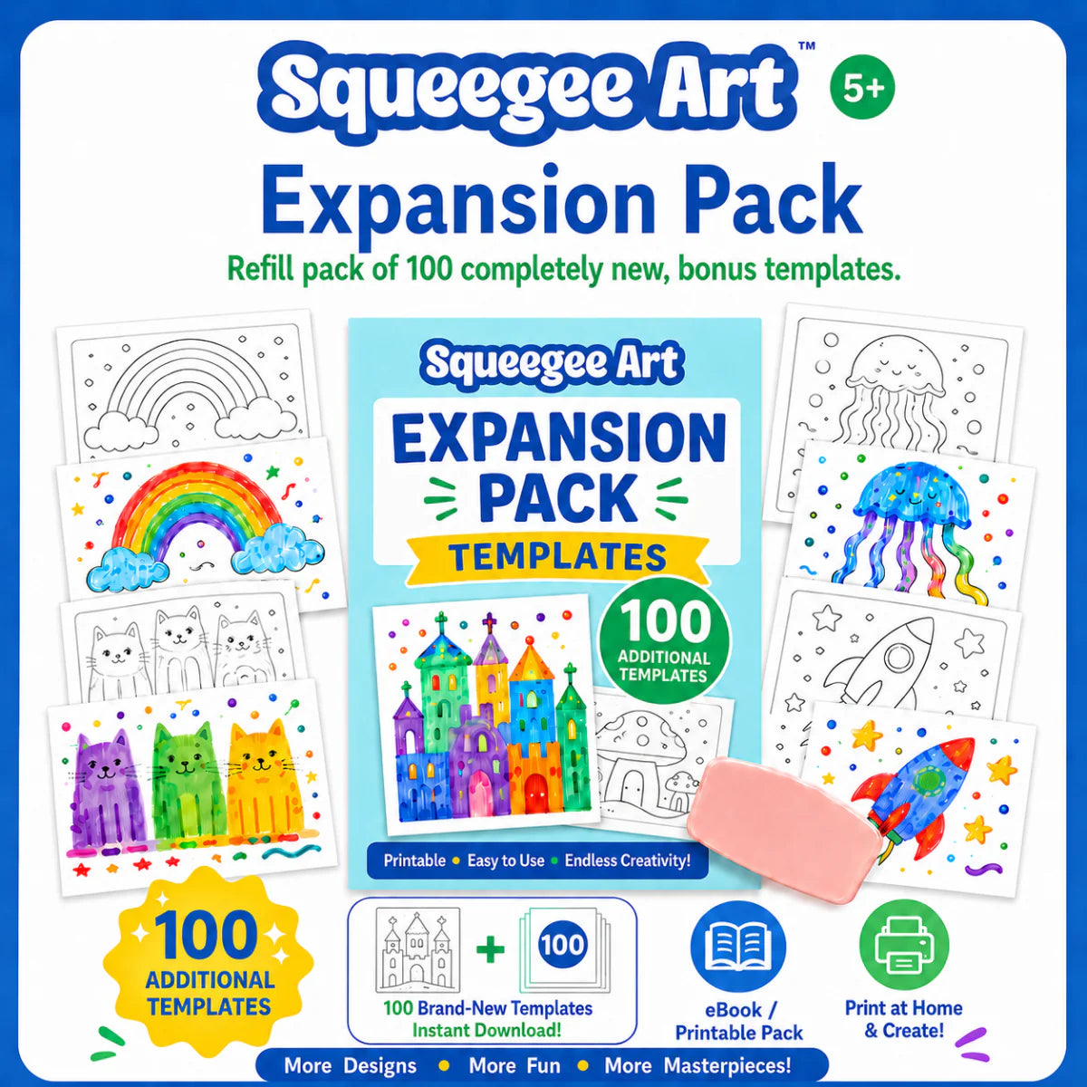 Squeegee Art: Kit di espansione con 100 nuovi stencil