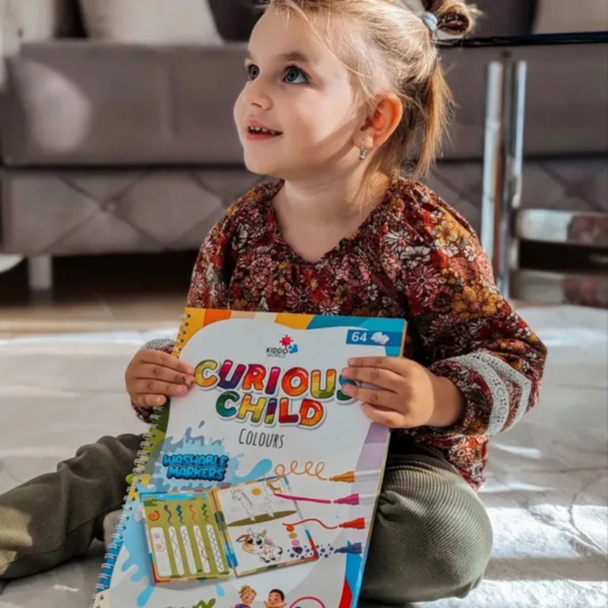Curious Child Colors | Quaderno scrivi-e-cancella per imparare a scrivere (64 pagine, 2+ anni)