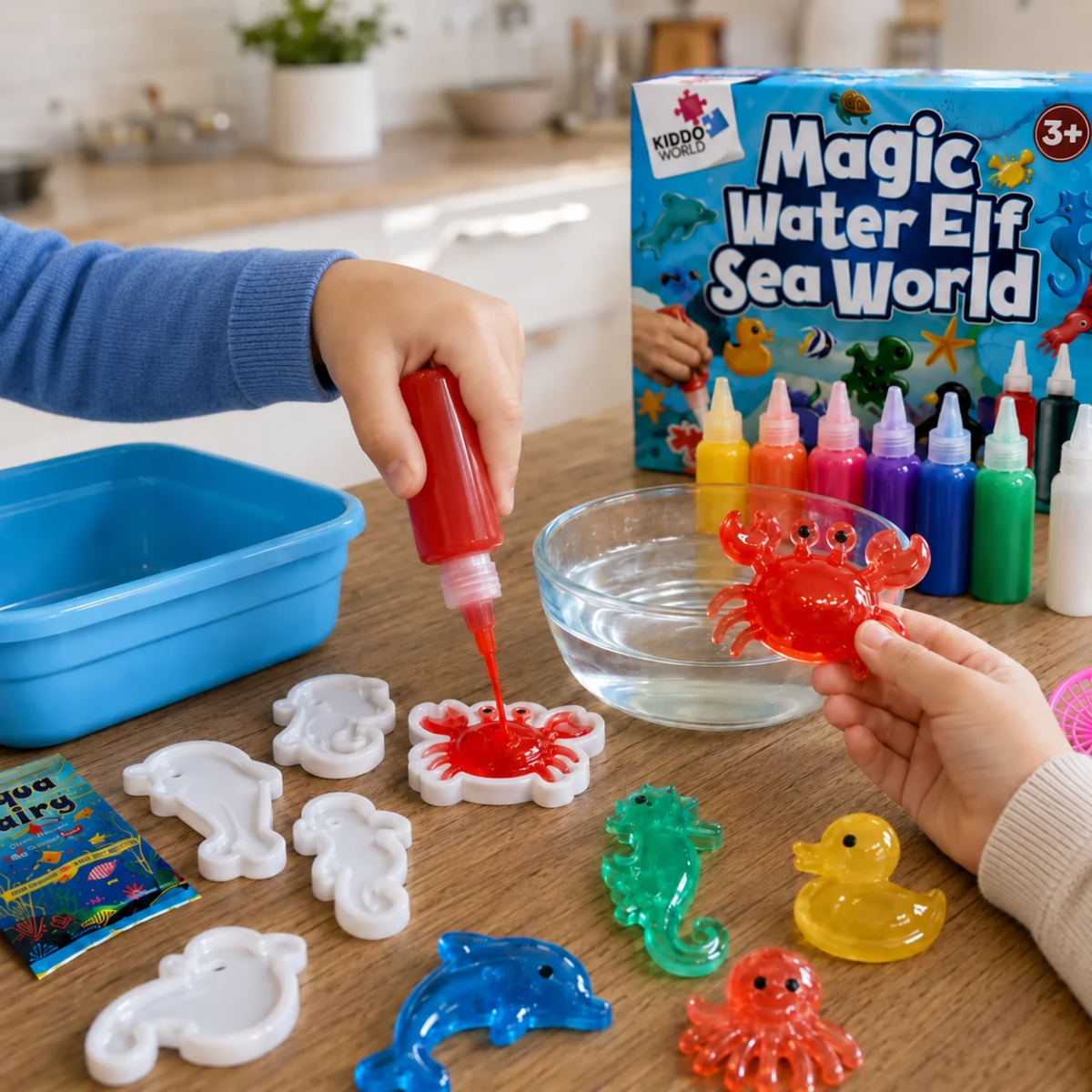 Magic Water Squishies – Kit creativo per creare figure 3D | 3+ anni