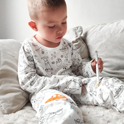 Pigiama Bambini a Due Pezzi "Colorami – Dinosauri" (4+ anni)