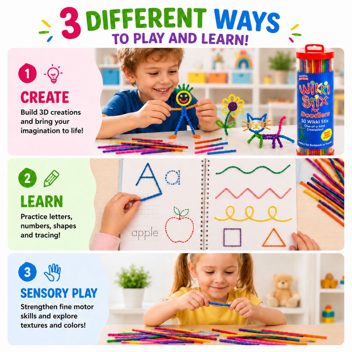 Wikki Stix: Il grande e-book di attività (30 pagine e 40 attività)