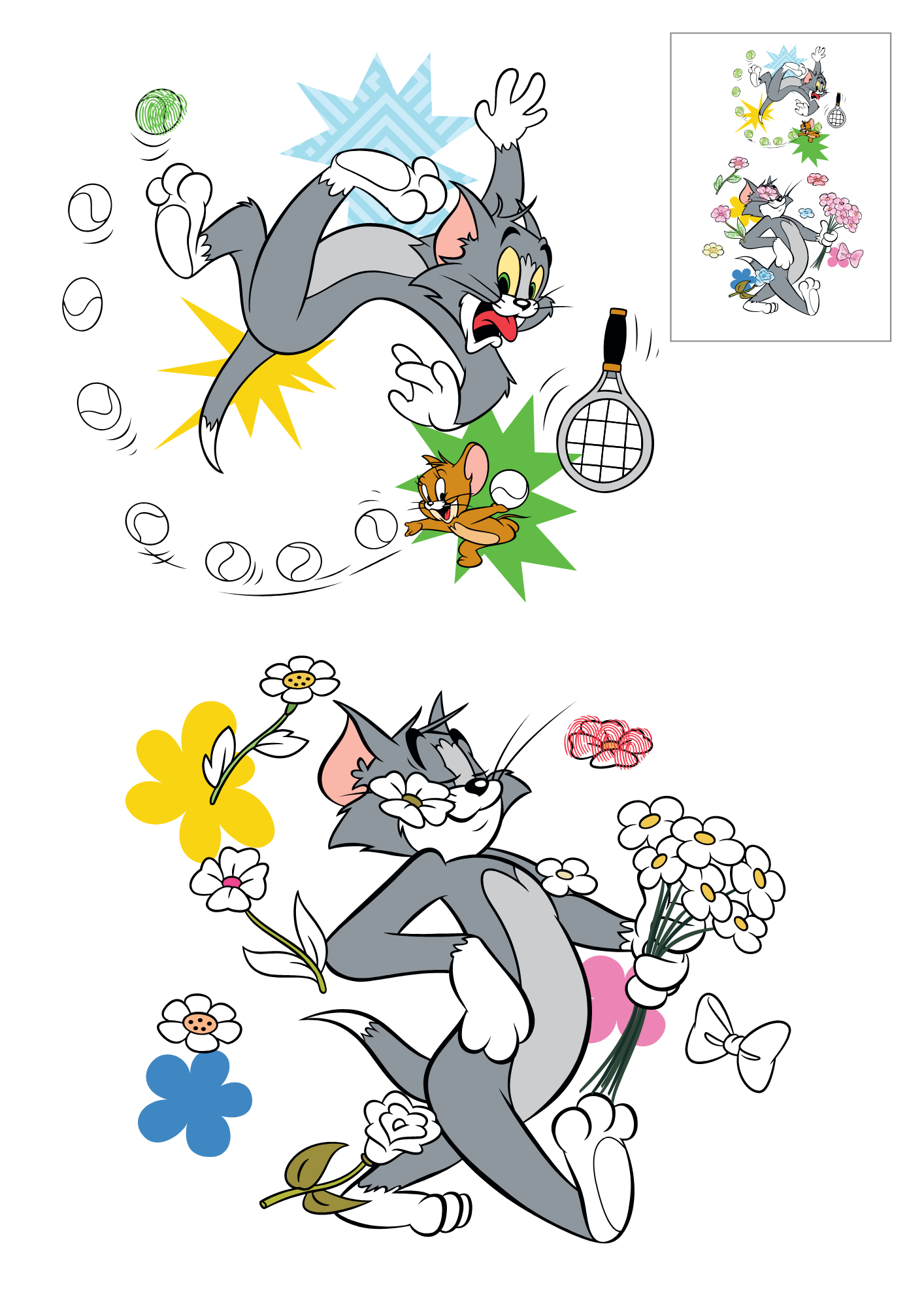 NUOVO - TOM & JERRY libro delle impronte digitali