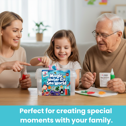 Folletto d’acqua magico – Mondo marino | 4, 8 o 12 colori, per bambini dai 2+ anni