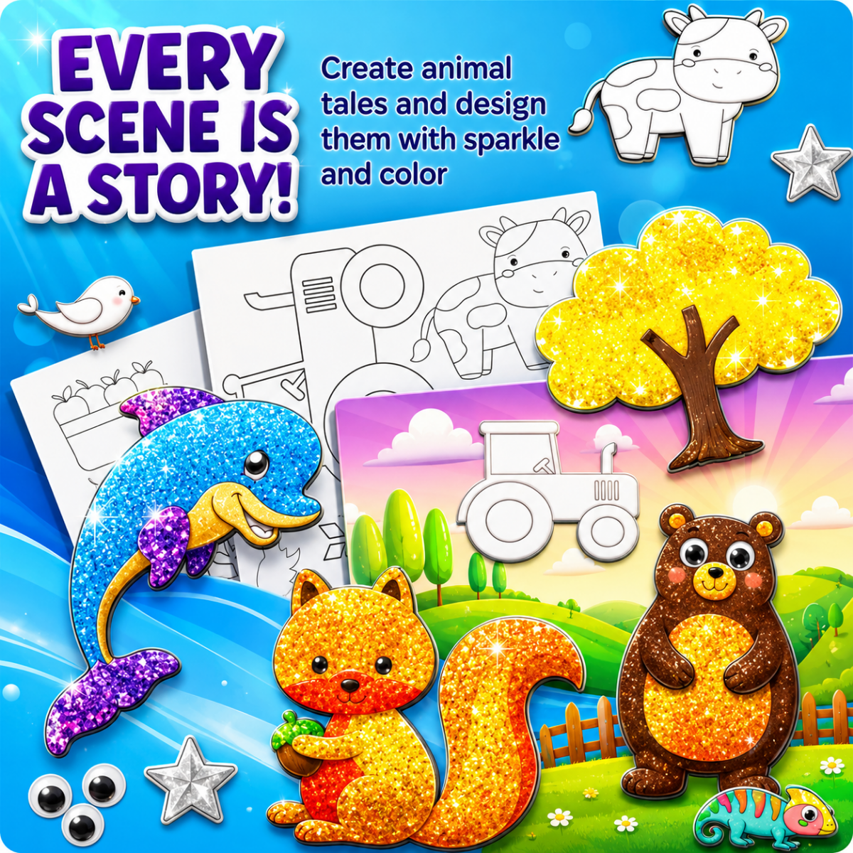 Foil Fun: Mondo degli Animali – Crea animali scintillanti in pochi passaggi! (4+ anni)