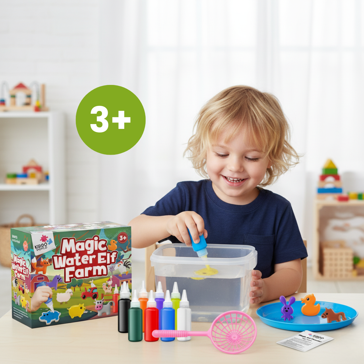 Folletti magici dell’acqua – Fattoria | 4, 8 o 12 colori, per bambini dai 2+ anni