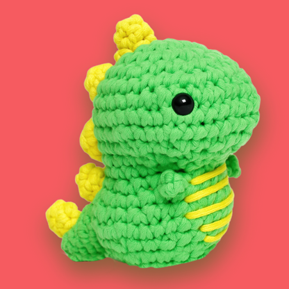 Splendido kit per uncinetto per principianti | Dino Oscar per piccoli e grandi creativi, per bambini dai 8+ anni